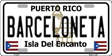 PUERTO RICO BARRANQUITAS ISLA DEL ENCANTO METAL NOVELTY LICENSE PLATE FOR CARS 